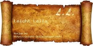 Leicht Leila névjegykártya