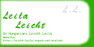 leila leicht business card